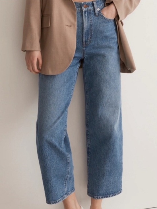 Madewell Denim - Madewell The Perfect Vintage Wide Leg Crop Jean Classic Blue Denim Size 31